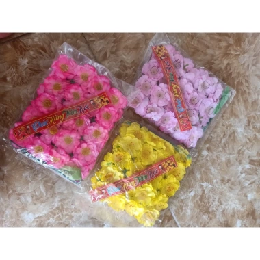 Gói 40 bông Hoa Mai và Hoa Đào giả trang trí Tết - Decor cây cảnh giá 16.000đ 3