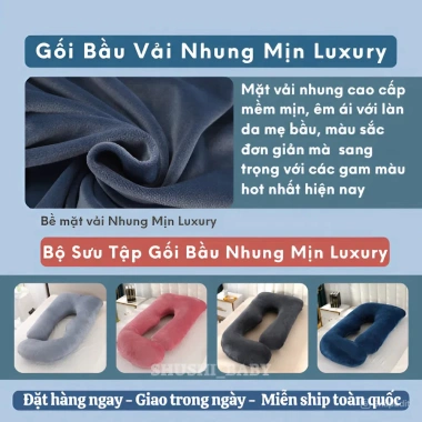 Gối Bầu Chữ G - Gối Ngủ Mềm Mịn Cao Cấp, Giá 371.000₫, Thoải Mái Cho Bà Bầu 6