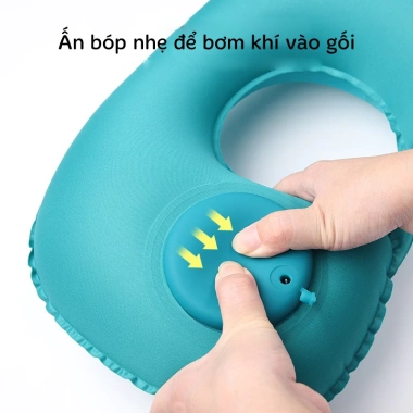 Gối bơm hơi chữ U 40x28cm - Gối cổ du lịch di động nhiều màu, ưu đãi 49.000 VND 2