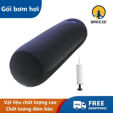 Gối bơm hơi đa năng PVC nhung, hình trụ, giặt được, lỗ di động, mềm mại, chỉ 98,000₫
