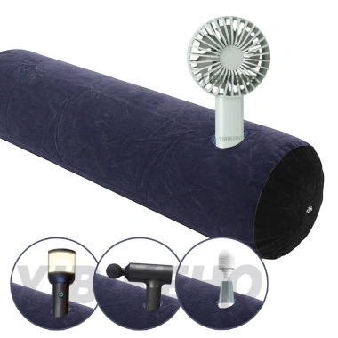 Gối bơm hơi đa năng PVC nhung, hình trụ, giặt được, lỗ di động, mềm mại, chỉ 98,000₫ 2