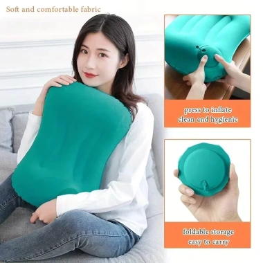 Gối bơm hơi dạng nhấn đa năng – Gối du lịch cầm tay siêu nhẹ, thoải mái, chỉ 59.400 VND 5