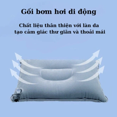 Gối Bơm Hơi DCP49 - Nằm Ngủ Văn Phòng, Du Lịch, Cắm Trại, Giá 30k