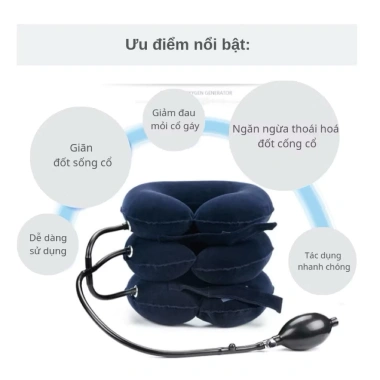 Gối bơm hơi kéo giãn đốt sống cổ nhập khẩu Giá chỉ 95.000, chất xịn giảm đau 2