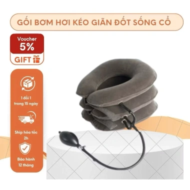 Gối bơm hơi kéo giãn đốt sống cổ xịn hàng nhập khẩu - Giá rẻ vô địch chỉ 95.000đ