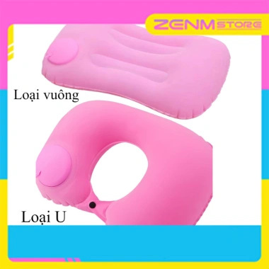 Gối bơm hơi tự động chữ U du lịch – không cần thổi miệng, gập gọn, chỉ 39.000₫ 10