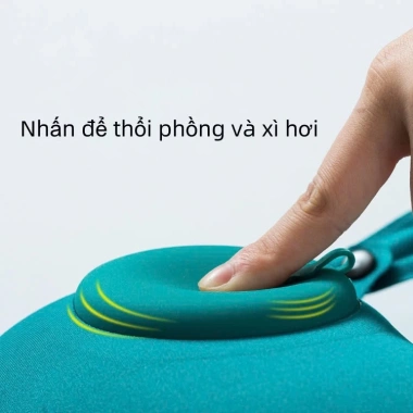 Gối bơm hơi tự động chữ U gấp gọn du lịch, không cần thổi miệng - 79.000₫
