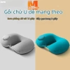 Gối bơm hơi tự động dạng U, du lịch gấp gọn, không cần thổi miệng - chỉ 40.000đ