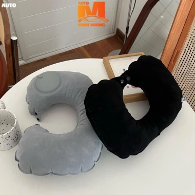 Gối bơm hơi tự động dạng U, du lịch gấp gọn, không cần thổi miệng - chỉ 40.000đ