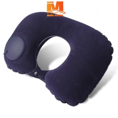 Gối bơm hơi tự động dạng U, du lịch gấp gọn, không cần thổi miệng - chỉ 40.000đ