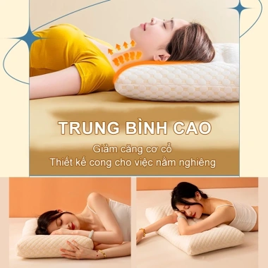Gối cao su non DSBY – Ngủ thoải mái giảm mỏi cổ vai gáy, bông êm ái, giá 107.360₫