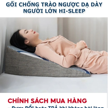 Gối chống trào ngược HI‑SLEEP cho người lớn – Foam than tre hoạt tính, cao cấp, giảm còn 970.000₫ 2