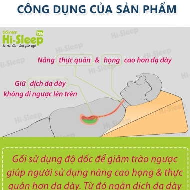 Gối chống trào ngược HI‑SLEEP cho người lớn – Foam than tre hoạt tính, cao cấp, giảm còn 970.000₫ 5