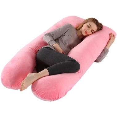 Gối chữ U bà bầu cao cấp vải nhung mịn - hỗ trợ ngủ thoải mái, giảm đau lưng, giảm sưng, giá ưu đãi 145.000₫ 3