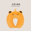 Gối chữ U bảo vệ cổ du lịch, công sở, nghỉ trưa - cotton nhung thoải mái, hỗ trợ cổ 10