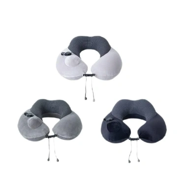 Gối chữ U bơm hơi điều chỉnh độ cứng – Kê cổ văn phòng di động HICKIES, 248.000₫