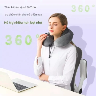 Gối chữ U bơm hơi điều chỉnh, kê cổ văn phòng di động - Giá ưu đãi 248.000đ 5