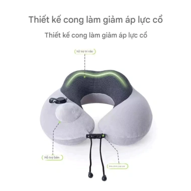 Gối chữ U bơm hơi điều chỉnh, kê cổ văn phòng di động - Giá ưu đãi 248.000đ 7