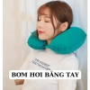 Gối chữ U bơm hơi tự động - êm ái, gấp gọn cho du lịch, máy bay, xe khách, văn phòng - 69.000₫