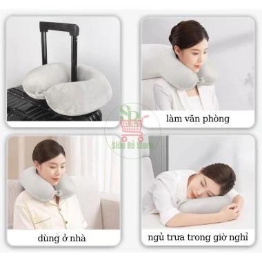 Gối chữ U cao su non đa màu - Kê cổ ô tô, ngủ trưa thoải mái, giảm giá 75.000₫