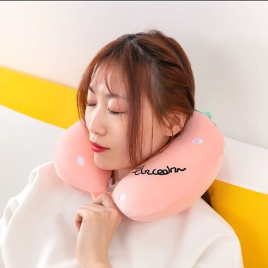 Gối chữ U cao su non kê cổ giảm đau vai gáy - mềm mại, đa dạng mẫu, phù hợp đi làm, du lịch, quà tặng