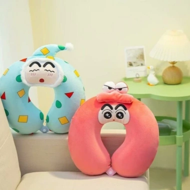Gối chữ U cao su non Shin - Gối cổ văn phòng hình cậu bé bút chì, đệm êm, hỗ trợ lưng, giảm mỏi, giá 98.000đ | Mim Mim Store 2