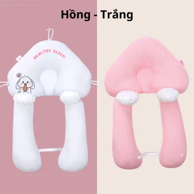 Gối chữ U cho bé sơ sinh: Chống giật mình, ngăn méo đầu, giảm giá 20%