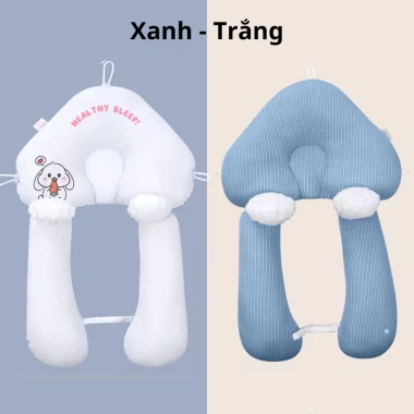 Gối chữ U cho bé sơ sinh: Chống giật mình, ngăn méo đầu, giảm giá 20%