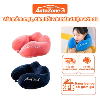 Gối chữ U cổ su non mềm – giảm mỏi cổ vai, thích hợp du lịch, ô tô, quà tặng