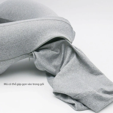 Gói chữ U đi máy bay, gói hơi lạnh trưa văn phòng, kèm mũ chụp mắt, gấp gọn - chỉ 300.000đ
