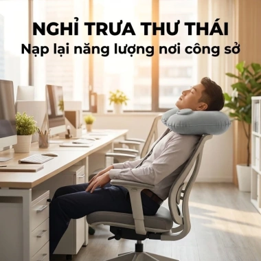Gối chữ U du lịch tự bơm khí TPU - Nhỏ gọn, siêu nhẹ, chỉ 32.900₫