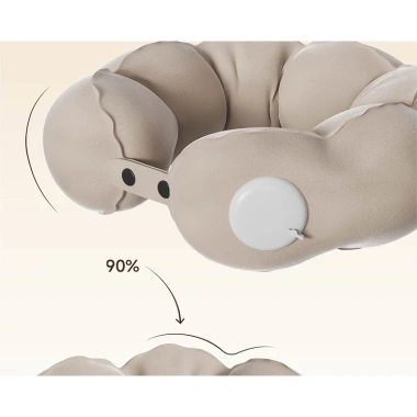 Gối chữ U du lịch, văn phòng bơm hơi hình đám mây – hỗ trợ lưng, giảm đau, chỉ 89.000đ