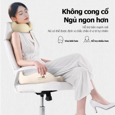 Gối chữ U Kê cổ cao cấp 3D ôm khít, giảm mỏi cổ vai gáy, giải pháp cho dân văn phòng và phi công, giá ưu đãi 222.600đ