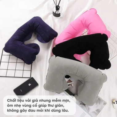 Gối chữ U Kê Cổ du lịch - Chống mỏi vai, gáy, ngủ trưa, máy bay, ô tô - chỉ 29.000đ