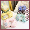 Gối Chữ U Kê Cổ Tự Bơm Hơi Gấp Gọn Du Lịch - Vải Lụa Mát Giá 79.000 VND