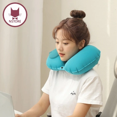 Gối Chữ U Kê Cổ Tự Bơm Hơi Gấp Gọn Du Lịch - Vải Lụa Mát Giá 79.000 VND 8 Gối Chữ U Kê Cổ Tự Bơm Hơi Gấp Gọn Du Lịch - Vải Lụa Mát Giá 79.000 VND 8
