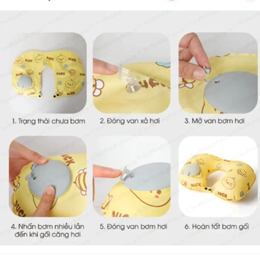 Gối chữ U lụa bơm hơi di động du lịch máy bay - Gối cổ thông minh HICKIES giá 74.000₫ 8 Gối chữ U lụa bơm hơi di động du lịch máy bay - Gối cổ thông minh HICKIES giá 74.000₫ 8