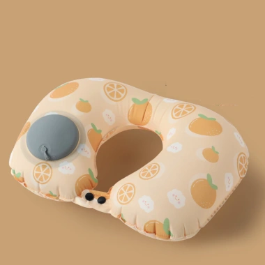Gối chữ U lụa bơm hơi di động du lịch máy bay - Gối cổ thông minh HICKIES giá 74.000₫