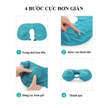 Gối Chữ U Tự Bơm Hơi Gấp Gọn COVERGIRL: Thư Giãn Văn Phòng Du Lịch Máy Bay, Giá 52.000₫ (Giá gốc 66.560₫) 5 Gối Chữ U Tự Bơm Hơi Gấp Gọn COVERGIRL: Thư Giãn Văn Phòng Du Lịch Máy Bay, Giá 52.000₫ (Giá gốc 66.560₫) 5
