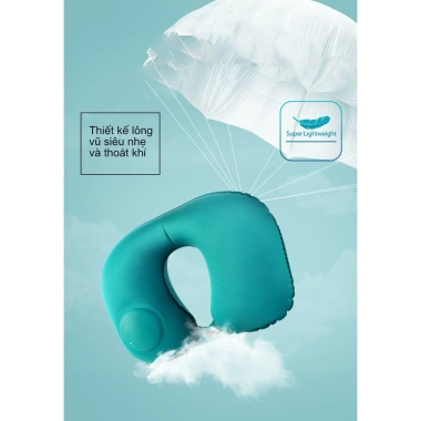 Gối Chữ U Tự Bơm Hơi Gấp Gọn Nhẹ - Thích Hợp Văn Phòng và Du Lịch, Giá 39.000₫ 5