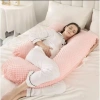 Gối chữ U và J ôm bà bầu vải nhung mịn bi 3D Tặng bông dự phòng chỉ 275.000₫ 3