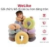 Gối chữ U Welike cao su non dạng tròn - Kê cổ giảm đau vai gáy, dùng cho văn phòng, ô tô, máy bay - Quà tặng lý tưởng