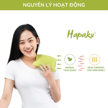 Gối Chườm Nóng Thảo Dược Hapaku - Giảm Đau Cổ Vai, Bụng Kinh, Đai Massage Quà Tặng Nữ