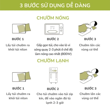 Gối Chườm Nóng Thảo Dược Hapaku - Giảm Đau Cổ Vai, Bụng Kinh, Đai Massage Quà Tặng Nữ