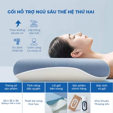 Gối Cloud Comfort ISUNI PRO Memory Foam - Giảm Đau Cổ Vai Gáy, Giá 399.000 6