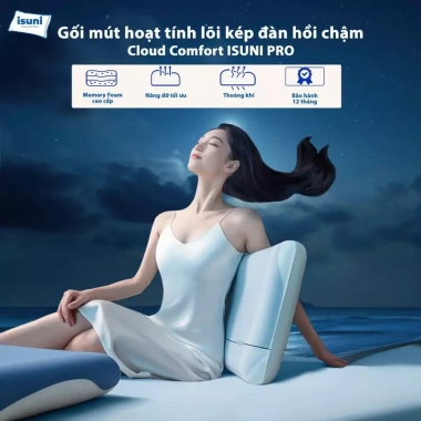 Gối Cloud Comfort ISUNI PRO Memory Foam - Giảm Đau Cổ Vai Gáy, Giá 399.000 9