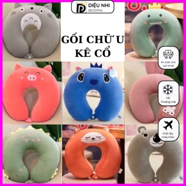 Gối cổ chữ U 32x32cm - Ngủ trưa, chống đau cổ, phù hợp máy bay, ô tô, du lịch - 65.000₫
