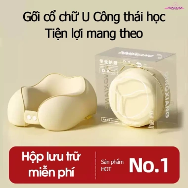 Gối cổ chữ U cao su non đàn hồi – Giảm đau mỏi cổ, ngủ ngon, ngồi xe, chỉ 229.000₫