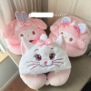 Gối cổ chữ U Kuromi ngủ trưa, văn phòng & du lịch kèm mũ trùm đầu, giảm giá 169k 3