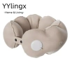 Gối cổ du lịch bơm hơi YYLINGX - Chữ U mềm, hỗ trợ cổ tử cung, tiện cho máy bay & cắm trại